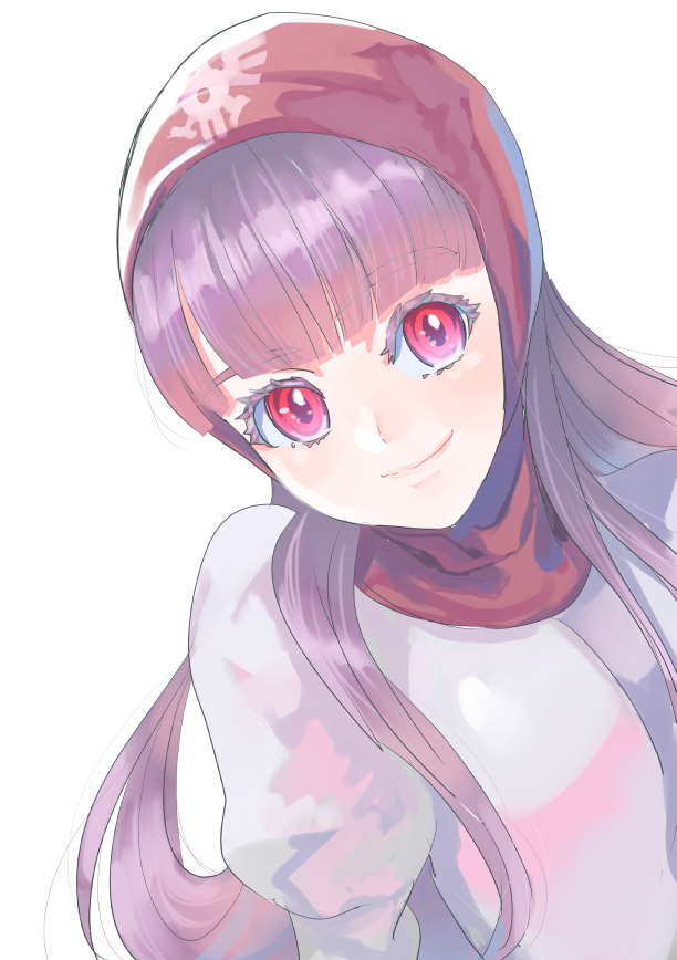 1girl, closed_mouth, dragon_quest, dragon_quest_ii, hood, k_kymz, long_hair, looking_at_viewer