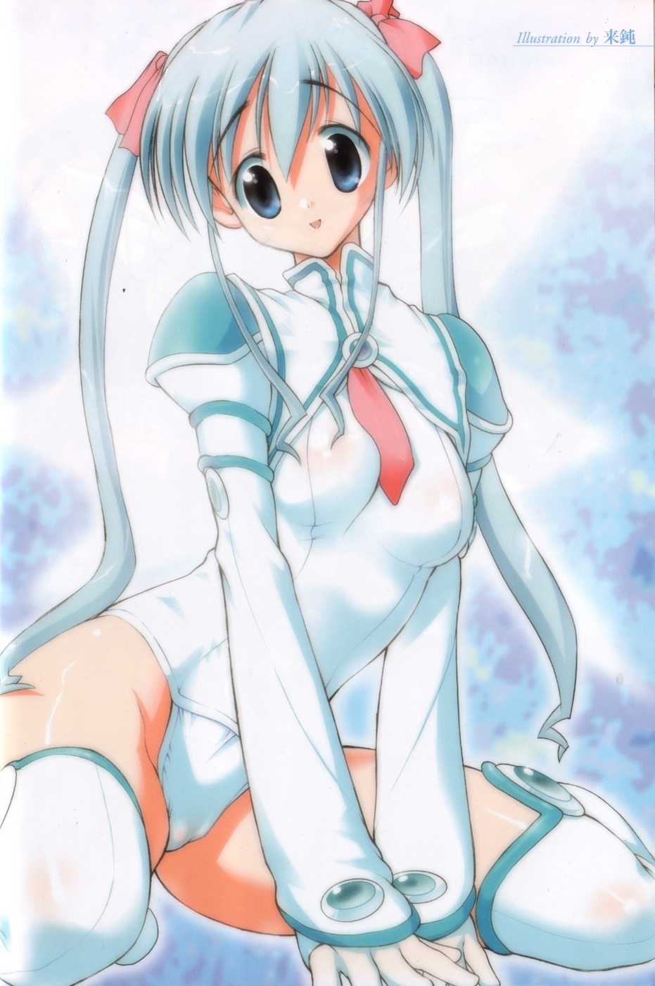 angel, jibril_aries, jinno_hikari, jpeg_artifacts, makai_tenshi_djibril, school_swimsuit, swimsuit, thigh-highs