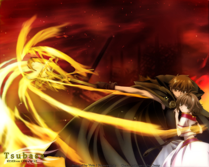 clamp, princess_sakura, sakura, sakura-hime, syaoran, tsubasa, tsubasa_reservoir_chronicle