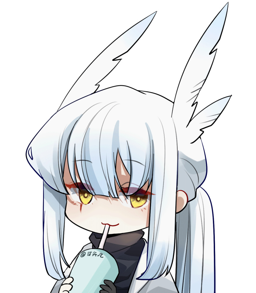 1boy, animated, animated_gif, chibi, drink, ganshijiu, grey_hair, highres