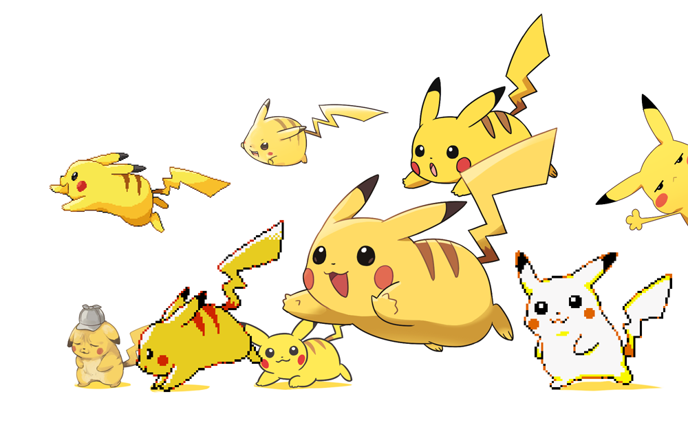 :<, :3, :d, black_eyes, closed_mouth, commentary, detective_pikachu, detective_pikachu_(character)