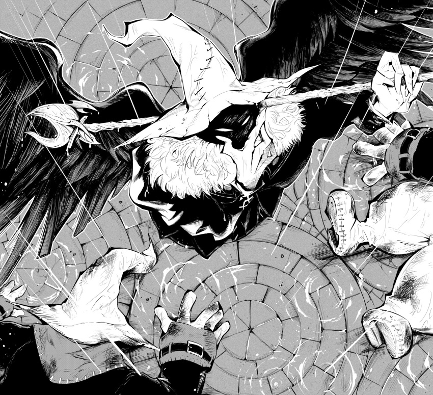3boys, black_mage, black_waltz, coat, commentary_request, feathered_wings, final_fantasy, final_fantasy_ix
