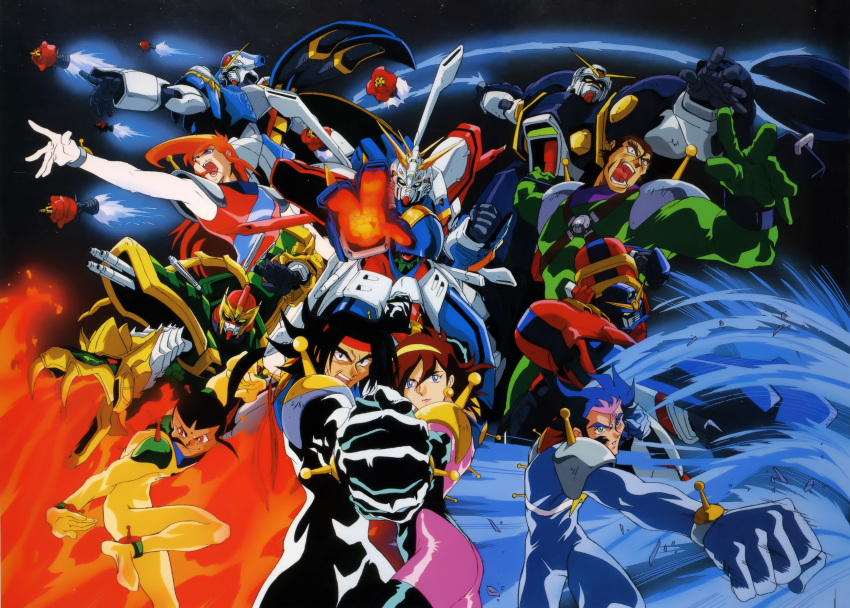 argo_gulskii, chibodee_crocket, domon_kasshu, g_gundam, george_de_sand, gundam, mecha, rain_mikamura