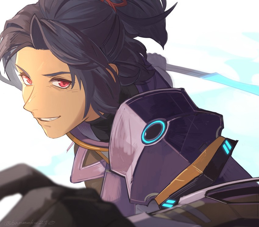 1girl, a_(user_vtsy8742), armor, ashera_(xenoblade), black_hair, dark-skinned_female, dark_skin, gloves