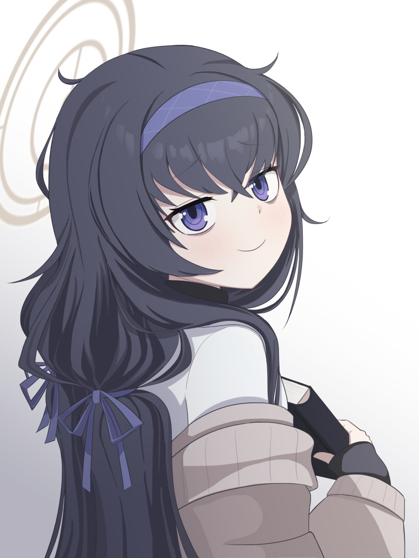 1girl, absurdres, bags_under_eyes, bangs, bigmt_kid, black_hair, blue_archive, blue_eyes