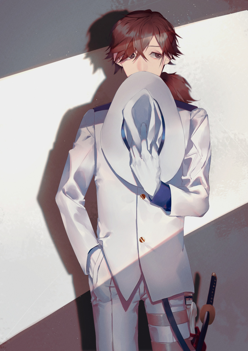 1boy, absurdres, bangs, black_eyes, black_hair, commentary_request, fate/grand_order, fate/type_redline