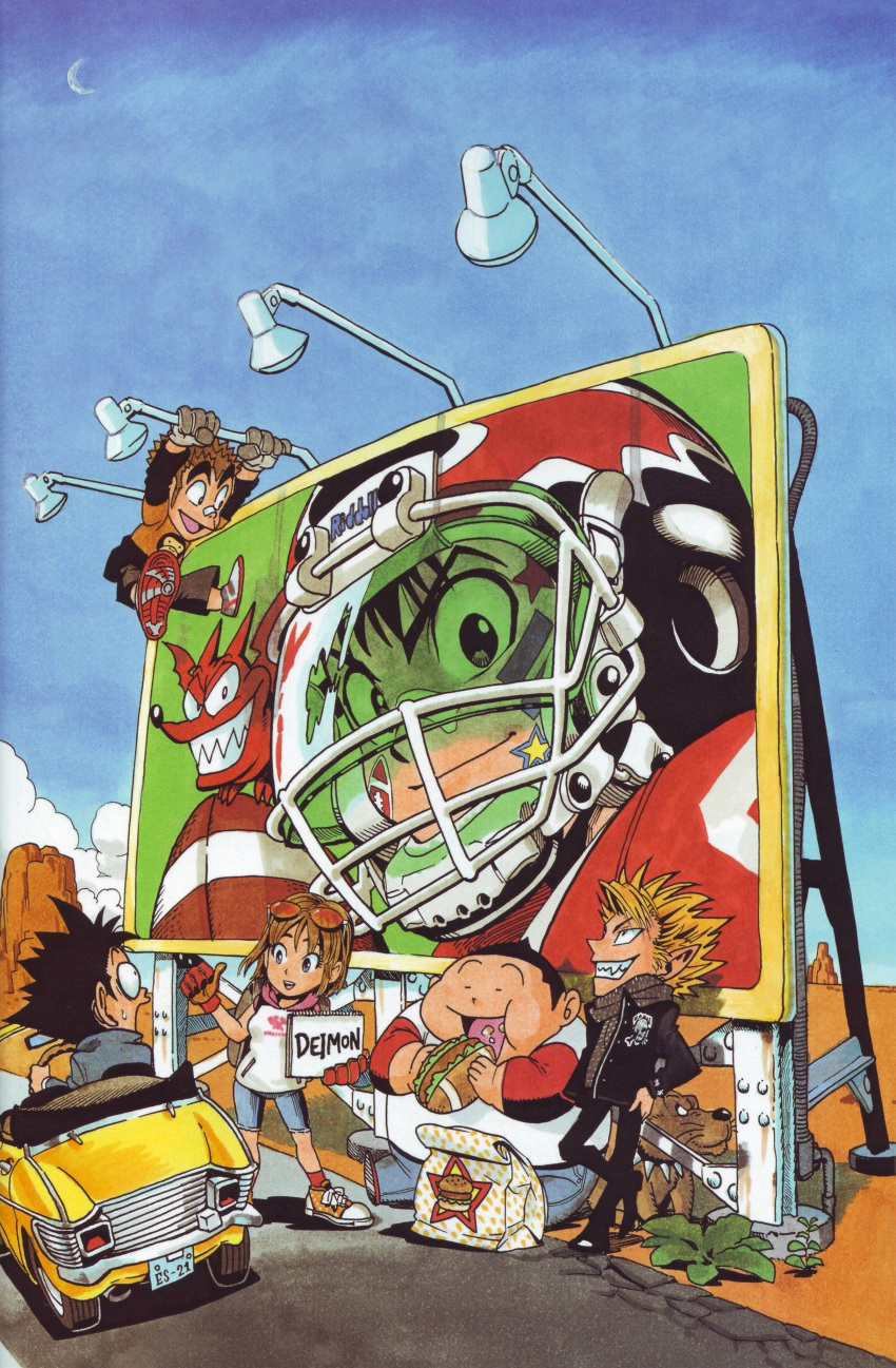 anezaki_mamori, eyeshield_21, hiruma_yoichi, kobayakawa_sena, kurita_ryokan, murata_yuusuke, raimon_taro