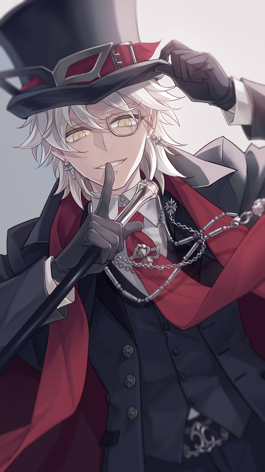 1boy, amakusa_shirou_(fate), amakusa_shirou_(phantom_thief)_(fate), bangs, belt, black_belt, black_coat, black_gloves