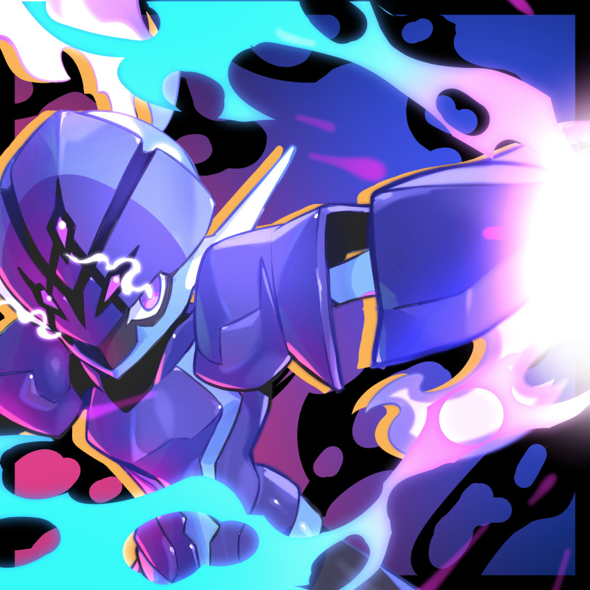 absurdres, blue_fire, bright_pupils, ceruledge, commentary, eye_trail, fire, highres