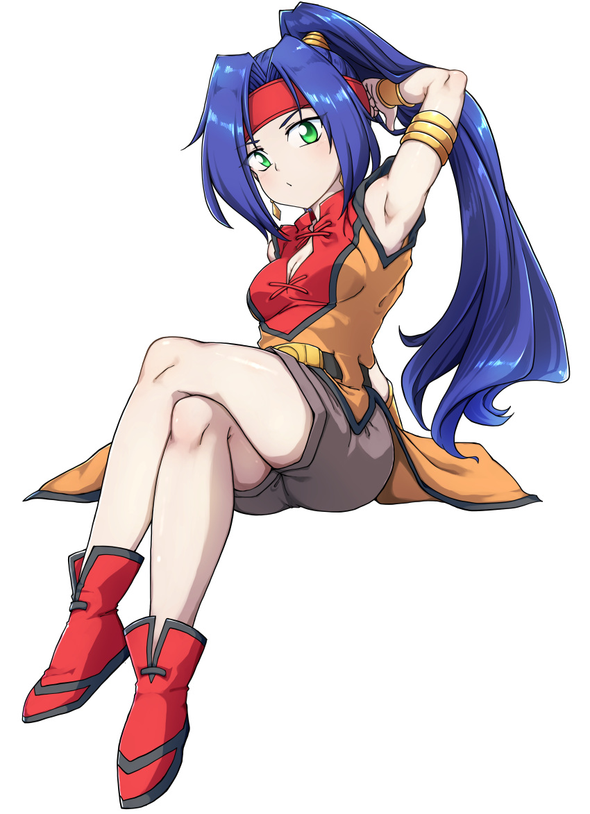 1girl, absurdres, bakuten_shoot_beyblade, beyblade, blue_hair, blush, breasts, closed_mouth