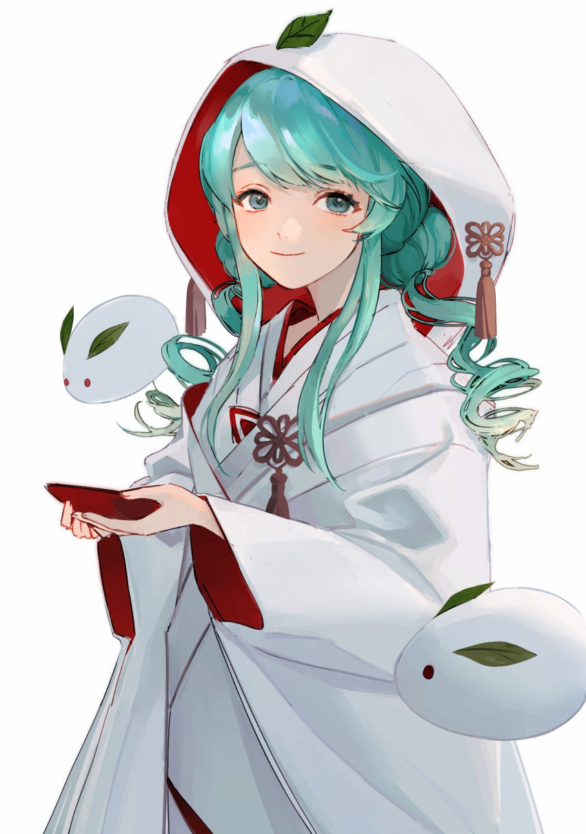 1girl, aqua_eyes, aqua_hair, commentary, cup, drill_hair, hatsune_miku, highres