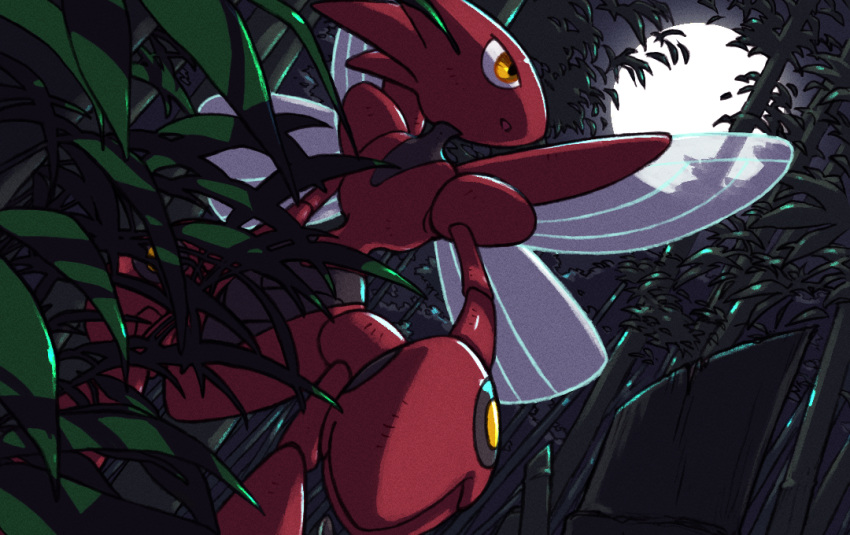 bamboo, bamboo_forest, commentary_request, forest, from_below, lico_(sasya_k), looking_up, moon