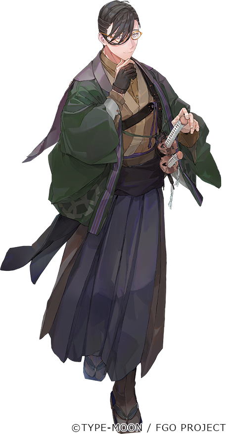 1boy, bangs, black_gloves, black_hair, closed_mouth, commentary_request, copyright_name, fate/grand_order