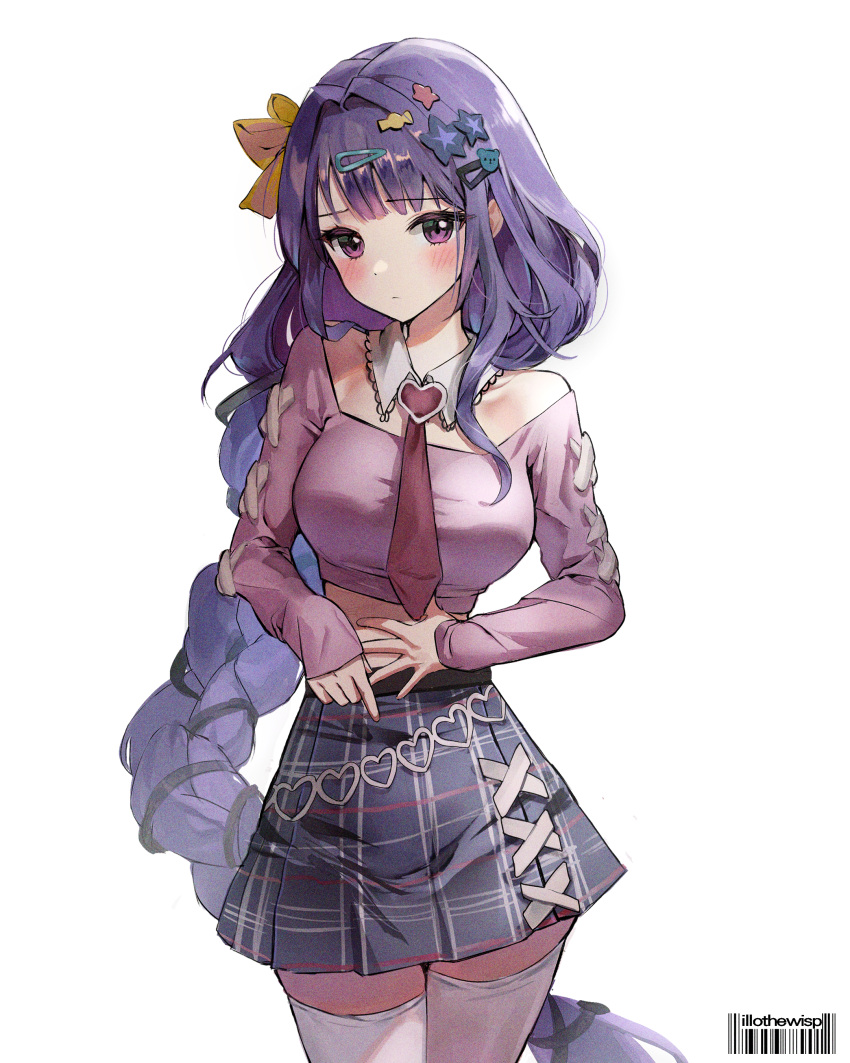 1girl, absurdres, alternate_costume, artist_name, bangs, blush, bow, braid