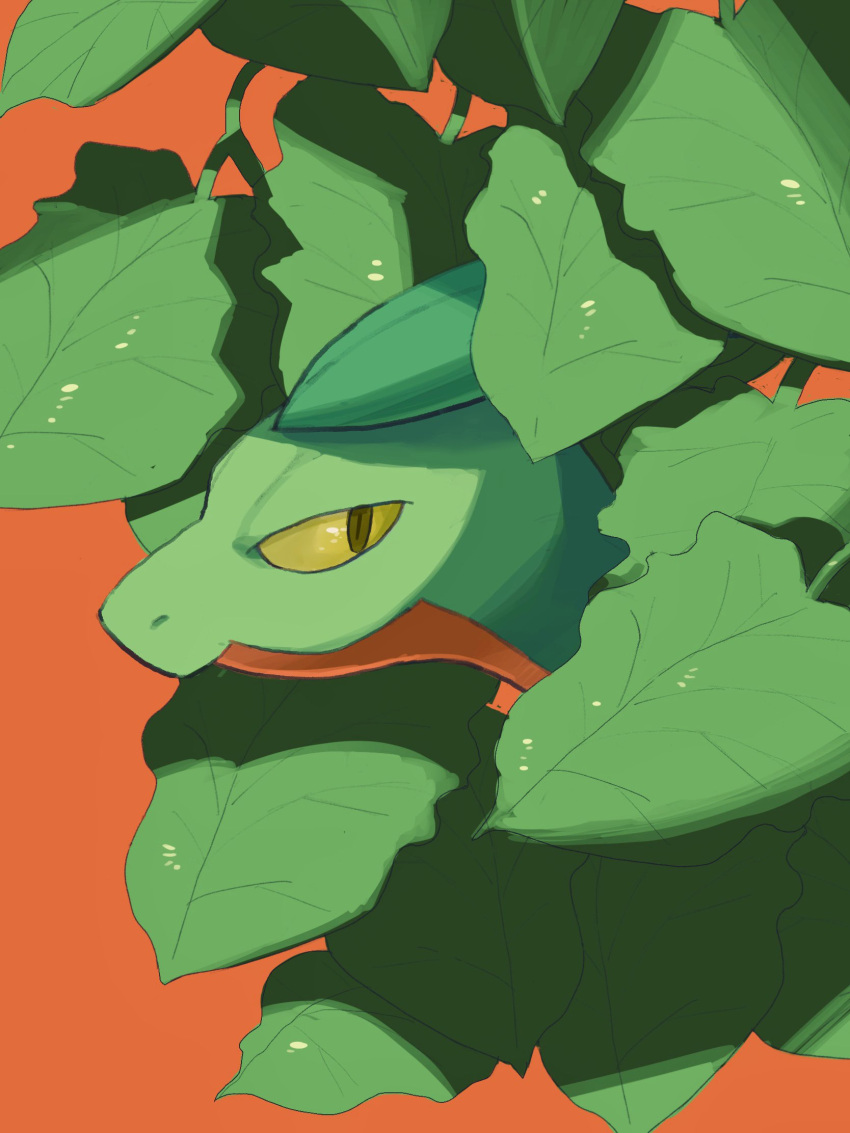 brown_eyes, closed_mouth, colored_sclera, commentary_request, from_side, gogot, grovyle, highres