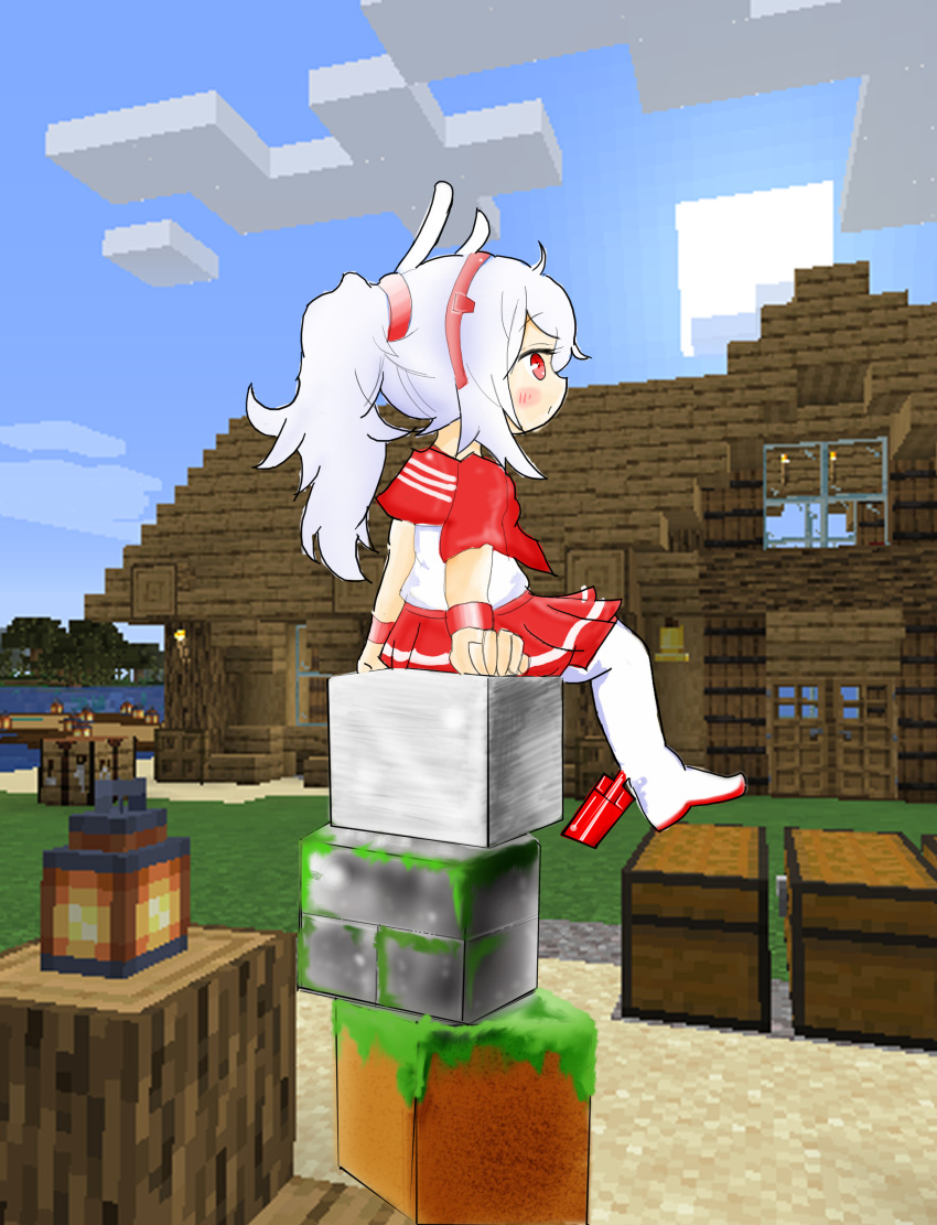 absurdres, azur_lane, building, game_cg, grass_block, highres, laffey_(azur_lane), lamp