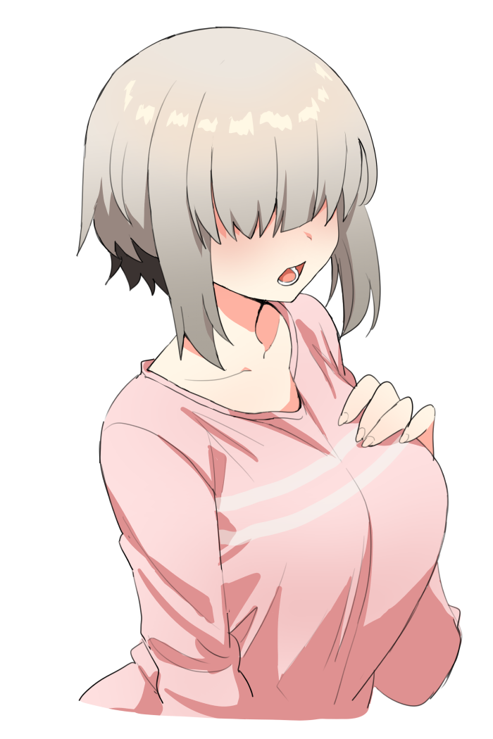 1girl, bad_id, bad_pixiv_id, breasts, collarbone, commentary, cropped_torso, english_commentary