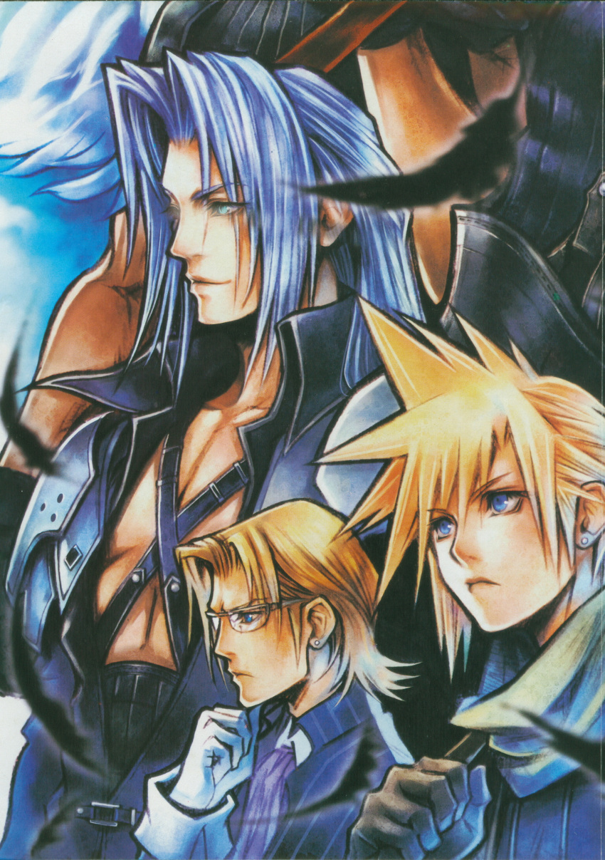cloud_strife, crisis_core_final_fantasy_vii, cropped, final_fantasy, final_fantasy_vii, lazard_deusericus, male, nomura_tetsuya, sephiroth