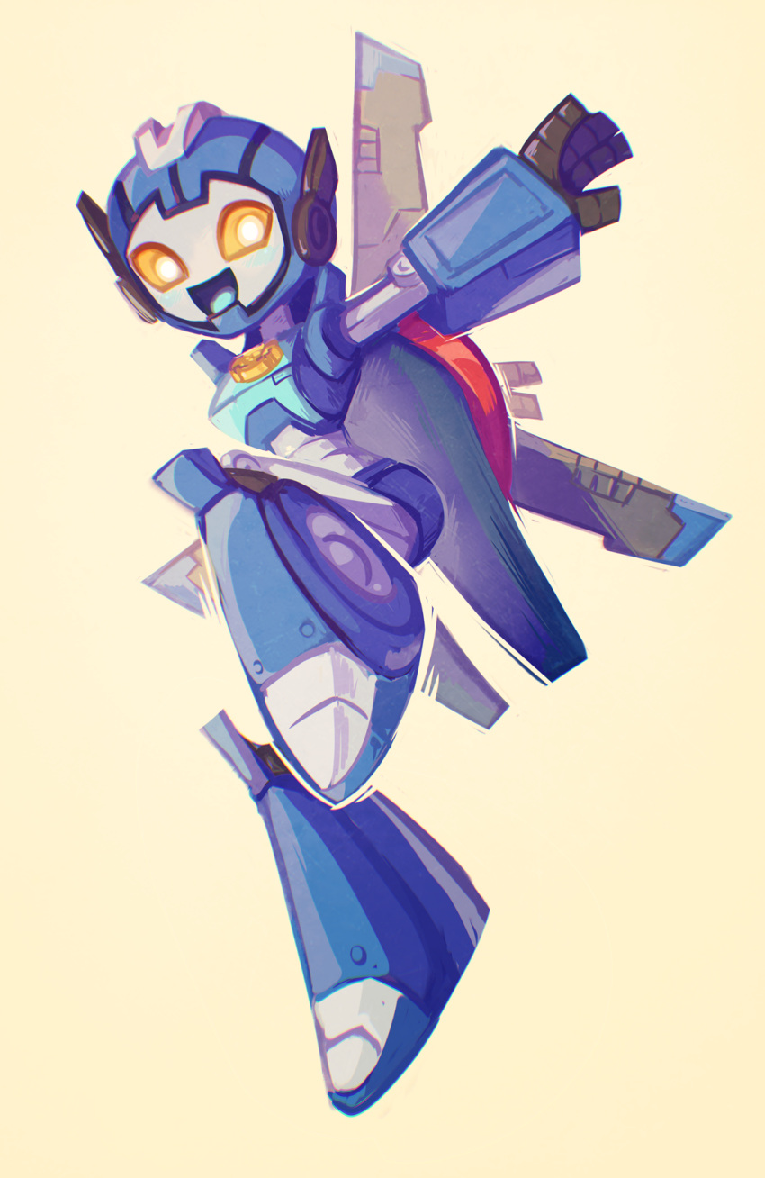 1girl, alien, blue_panties, breasts, full_body, highres, humanoid_robot, medium_breasts, panties, robot, simple_background, smile, solo, transformers, transformers:_rescue_bots, transformers:_rescue_bots_academy, underwear, w3nugae, whirl_(transformers), yellow_eyes