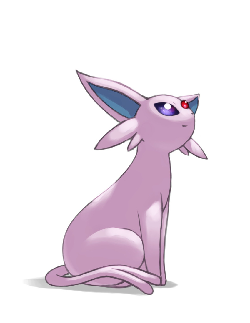 bright_pupils, closed_mouth, commentary_request, espeon, forehead_jewel, full_body, gem, highres