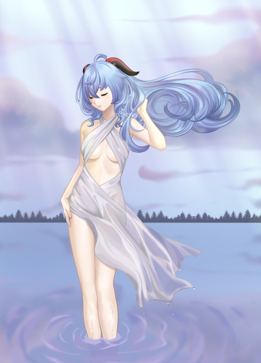 1girl, absurdres, eushufeal, ganyu_(genshin_impact), genshin_impact, highres