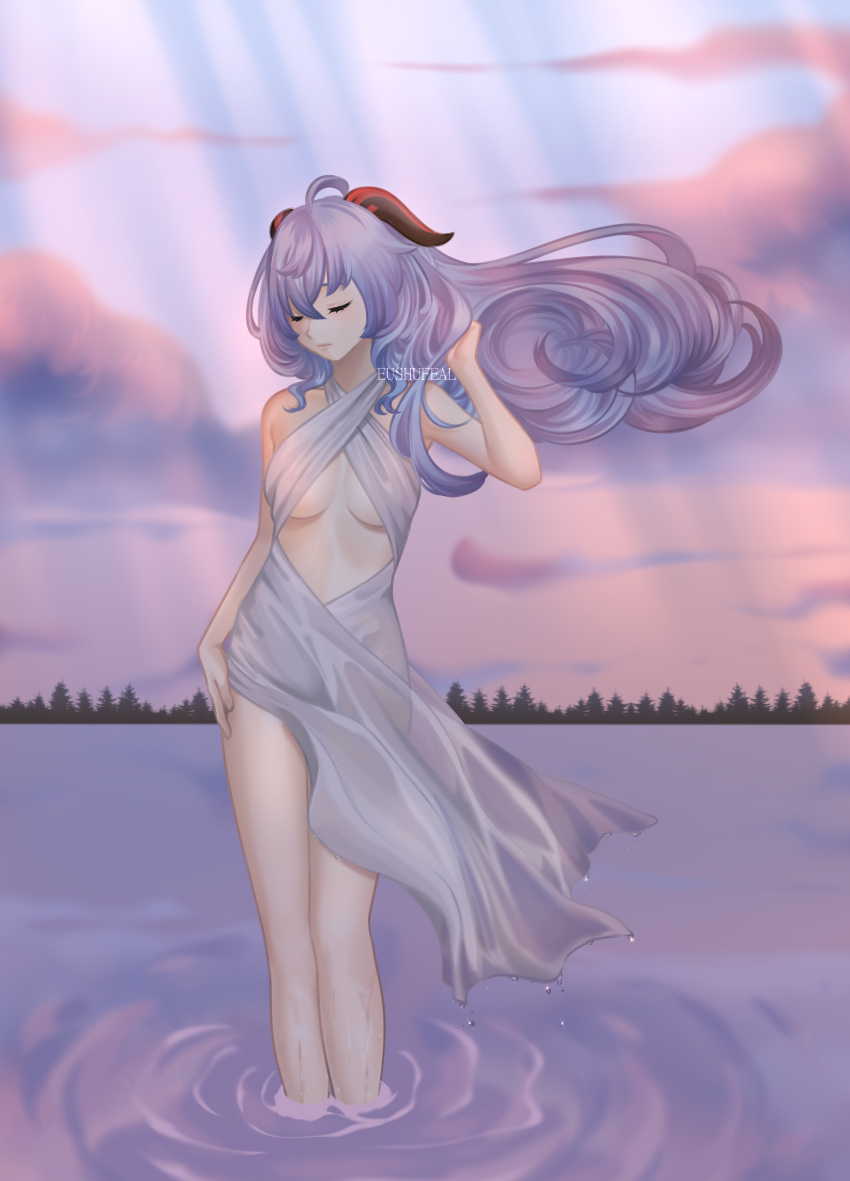1girl, absurdres, eushufeal, ganyu_(genshin_impact), genshin_impact, highres