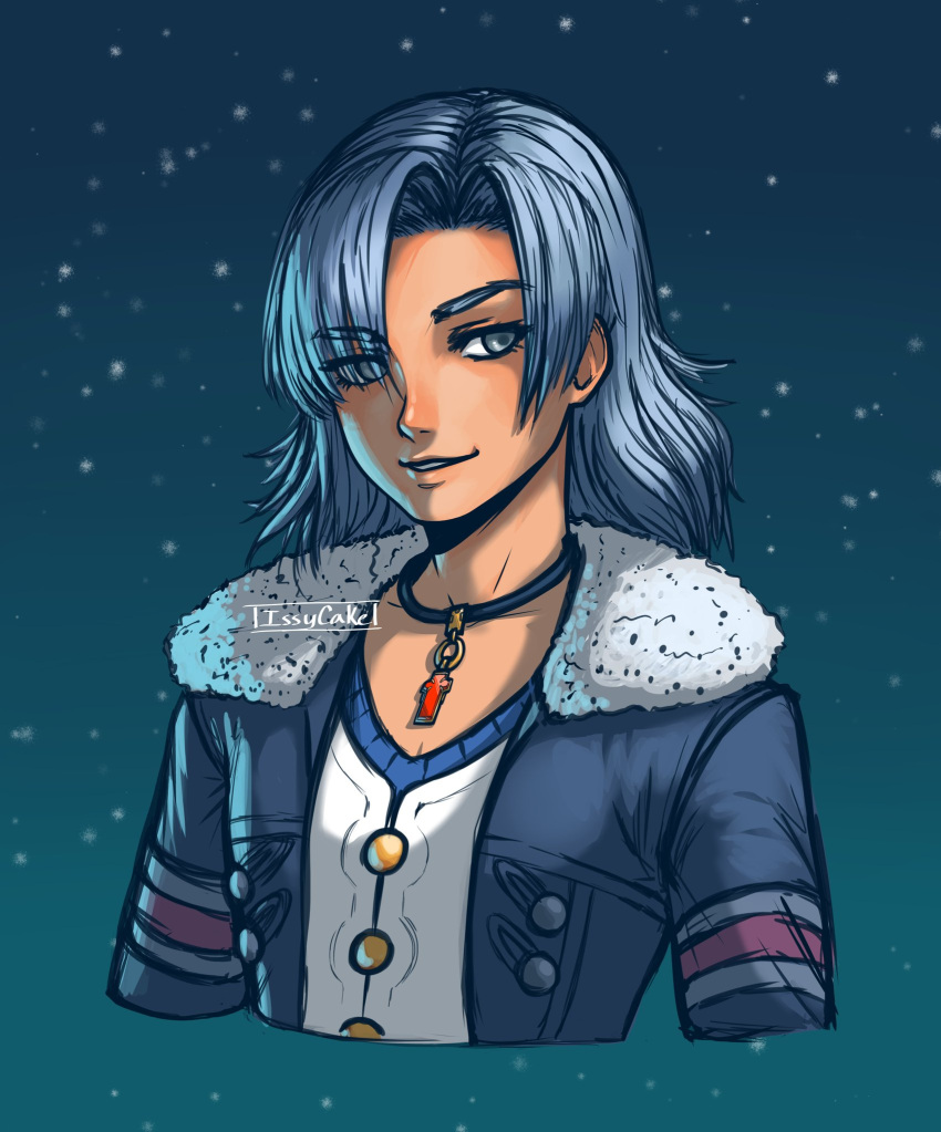 1boy, alvis_(xenoblade), grey_eyes, highres, issycake, jewelry, male_focus, pendant