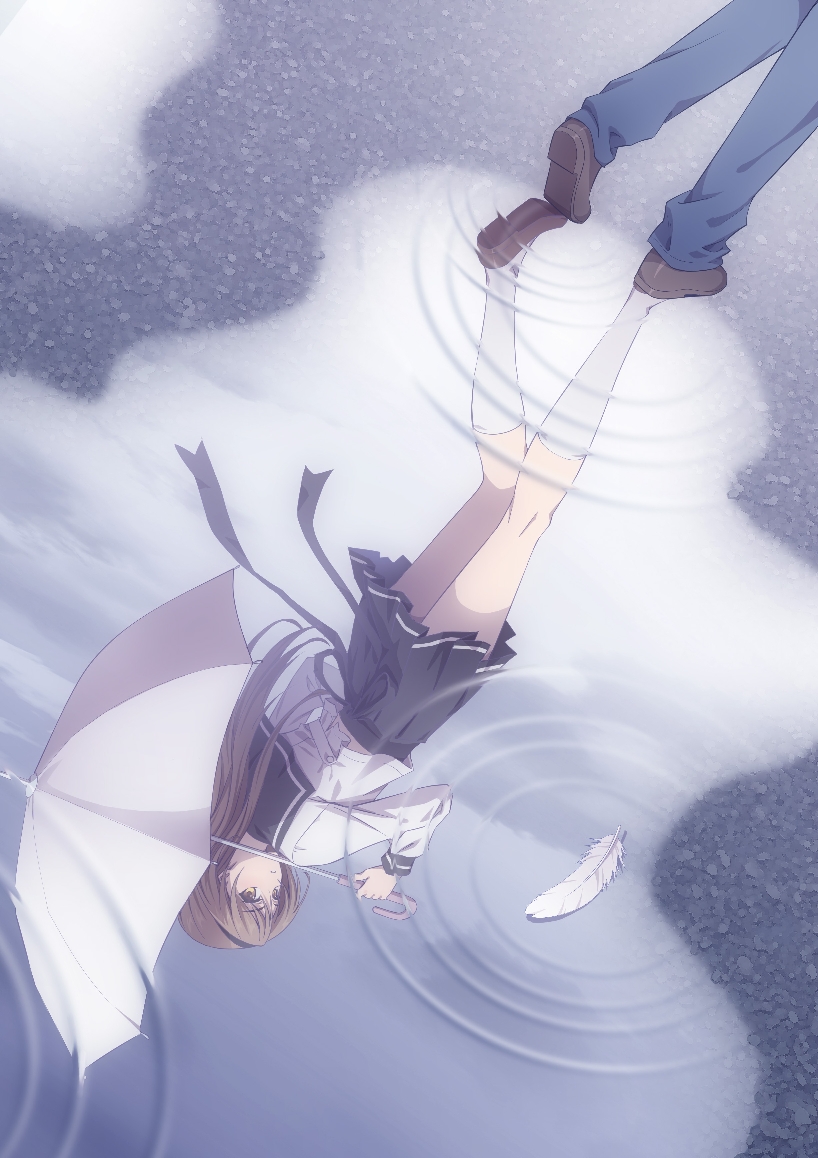 1boy, 1girl, brown_eyes, brown_hair, different_reflection, gakuran, guang_yiren, hairband