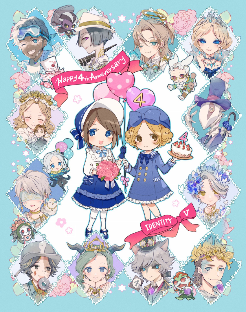 6+boys, 6+girls, :3, :d, animal_ears, animal_hands, anniversary, aqua_eyes