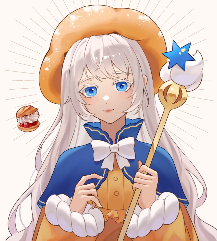1girl, :>, anime, blue_eyes, child, cookie, cookie_run, cookie_run_kingdom