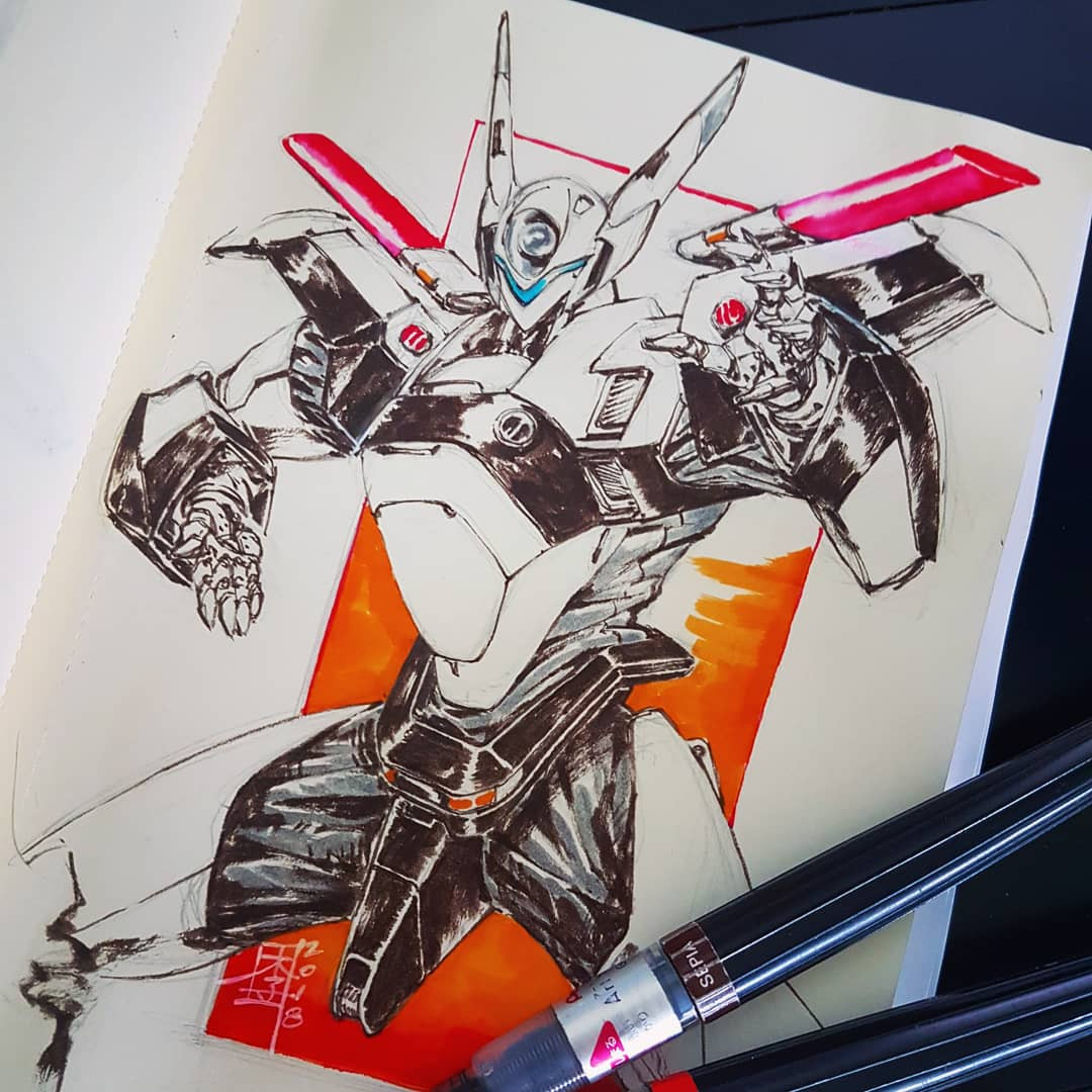 2018, assault_visor, av-xo_type_zero, english_commentary, fighting_stance, kidou_keisatsu_patlabor, looking_ahead, mar-c!