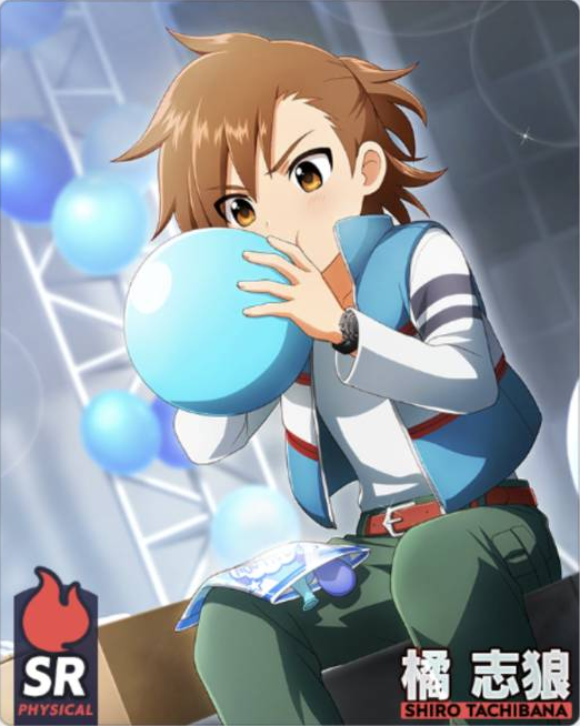 brown_eyes, brown_hair, character_name, dress, idolmaster_side-m_glowing_stars, short_hair, smile, tachibana_shirou