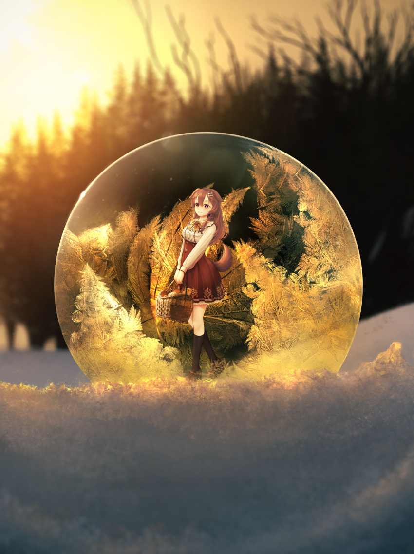 absurdres, animal_ears, asa-ai, bubble, dog_ears, frozen, highres, hololive