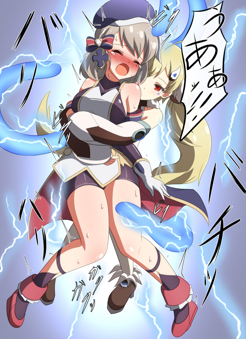 ahoge, azur_lane, beret, bike_shorts, black_gloves, blonde_hair, blush, buttons