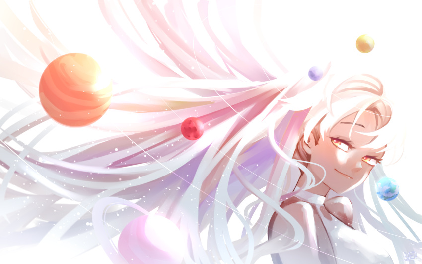 1girl, dark-skinned_female, dark_skin, debbie_(user_uapu3455), earth_(planet), hair_down, highres, hololive