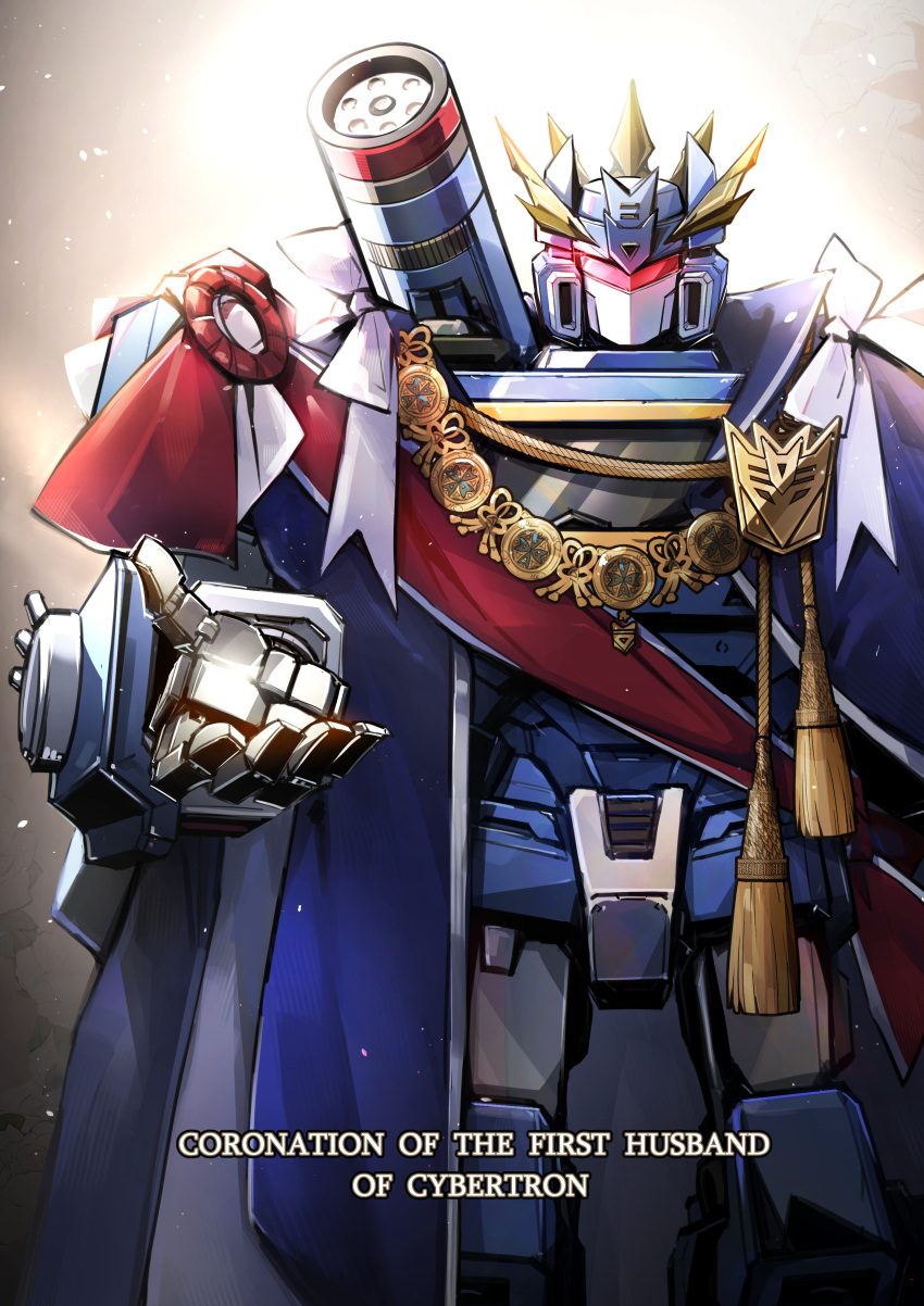 absurdres, assault_visor, blue_cape, bow, cape, chinese_commentary, crown, daier