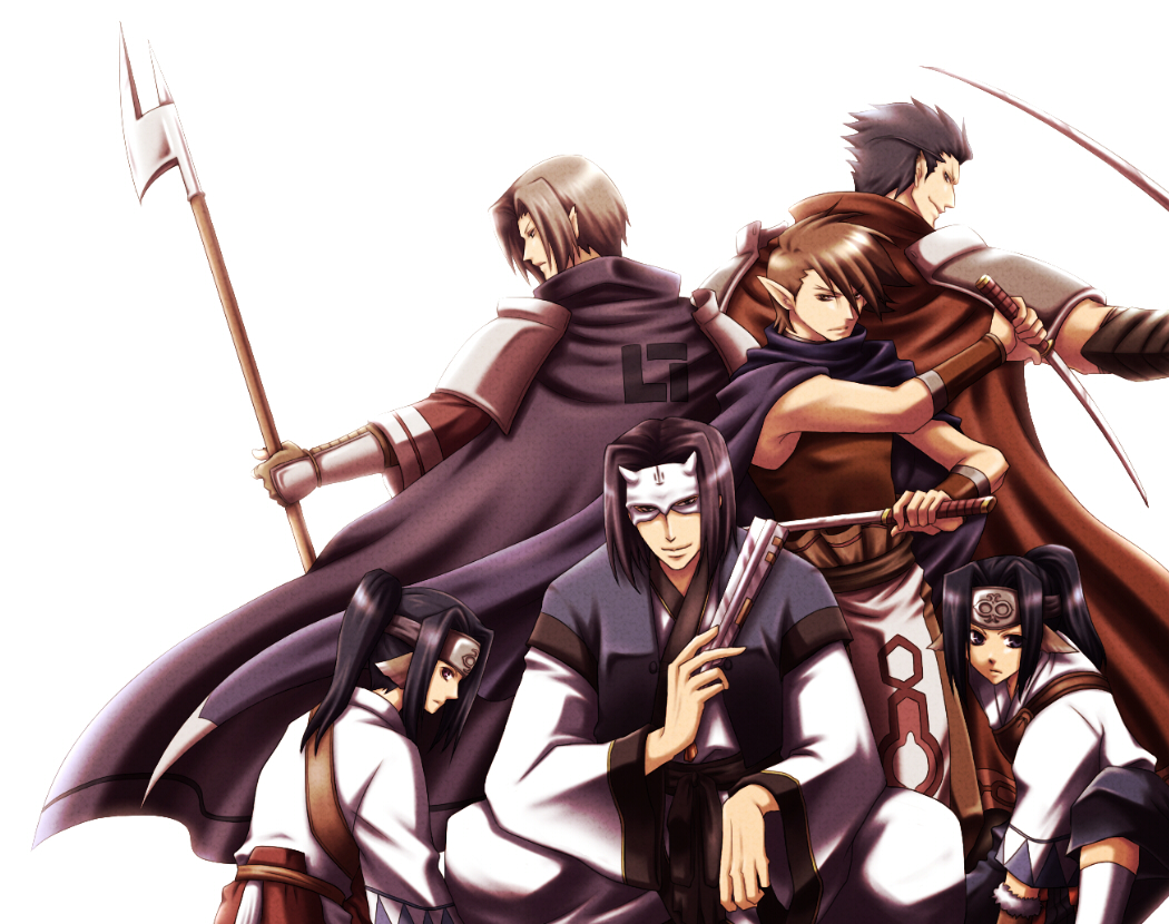 androgynous, animal_ears, benawi, black_hair, bow_(weapon), brown_hair, dog_ears, doriy