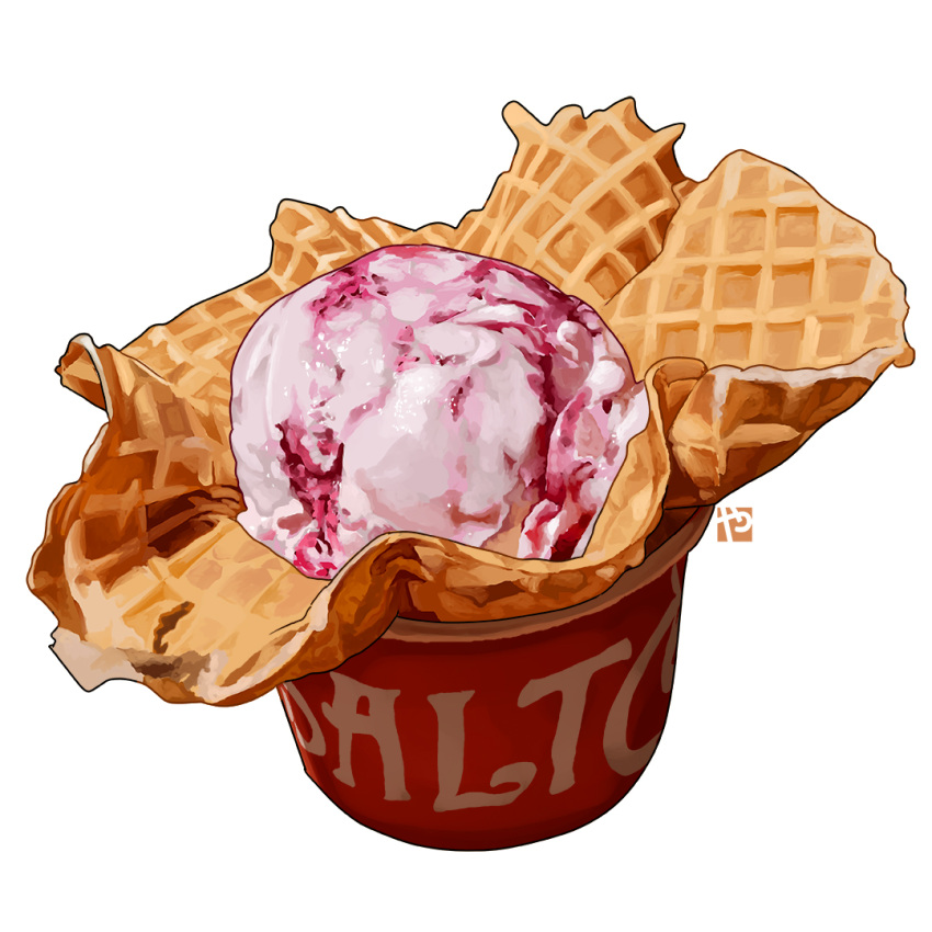food, food_focus, ice_cream, ice_cream_cone, ice_cream_cup, no_humans, original, still_life
