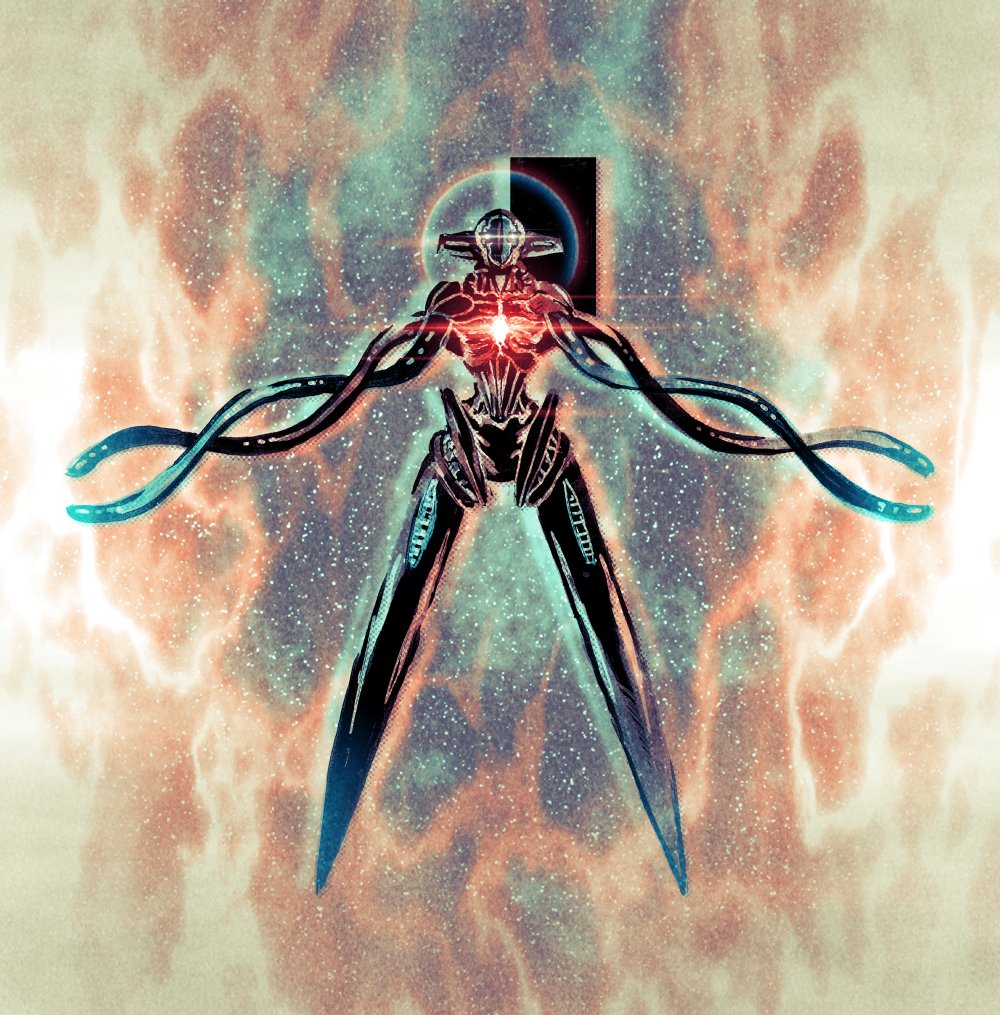 1other, alien, deoxys, deoxys_(normal), full_body, glowing, glowing_crystal, glowing_eyes