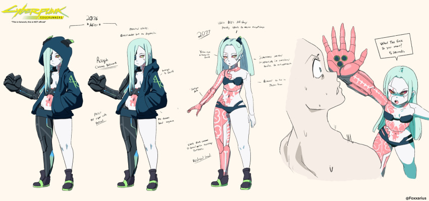 1girl, alternate_costume, artificial_eye, black_bra, black_jacket, bra, breasts, colored_sclera