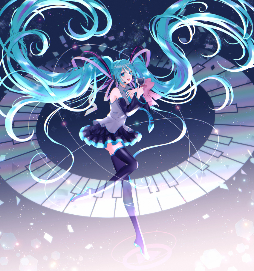 1girl, :d, absurdly_long_hair, absurdres, bangs, blue_eyes, blue_hair, boots