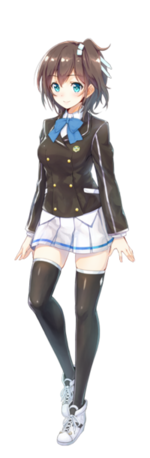 ange_vierge, ayashiro_amane, black_jacket, black_thighhighs, blue_bow, blue_bowtie, bow, bowtie