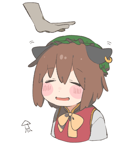 1boy, 1girl, animal_ears, blush_stickers, brown_hair, cat_ears, chen, citrus_(place)