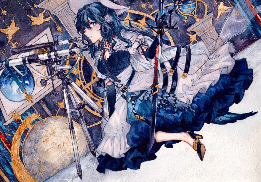 1girl, 9539367431, absurdres, animal_ears, arknights, astesia_(arknights), astesia_(starseeker)_(arknights), bird