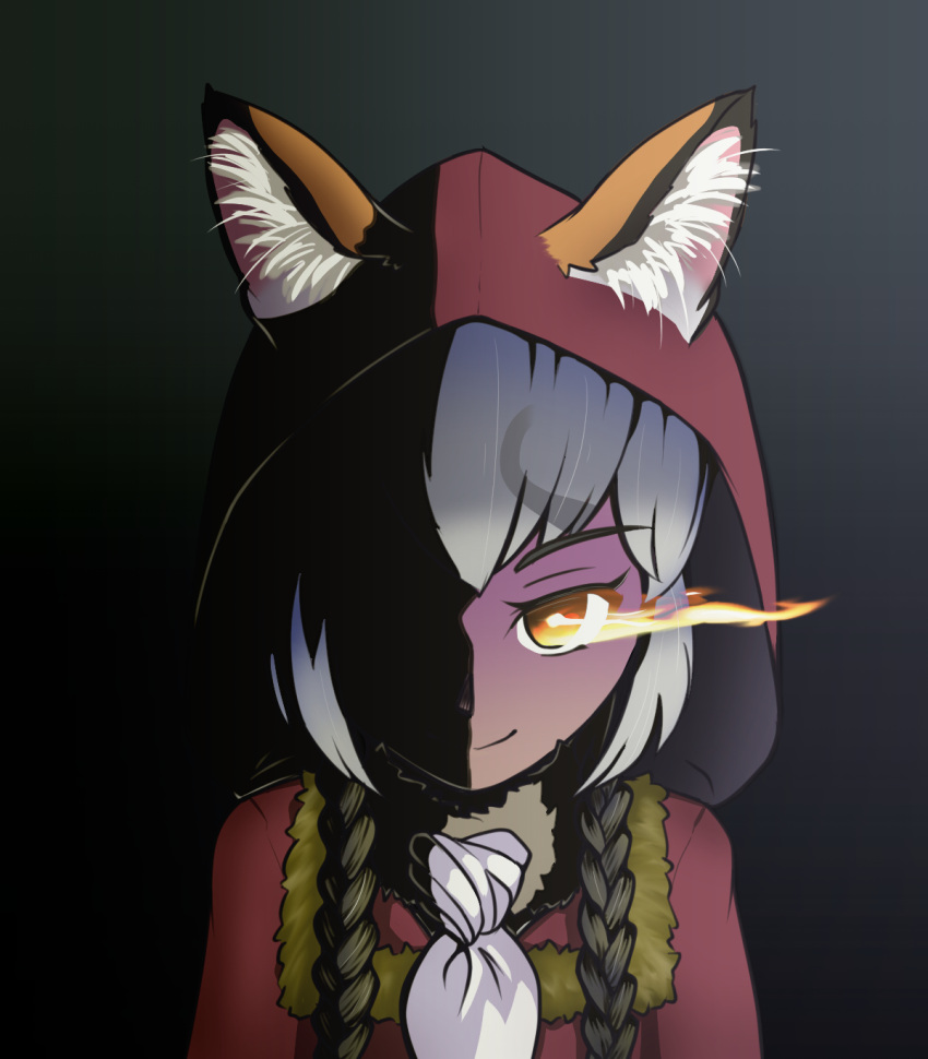 1girl, animal_costume, animal_ear_fluff, animal_ears, coat, extra_ears, fox_ears, fox_girl