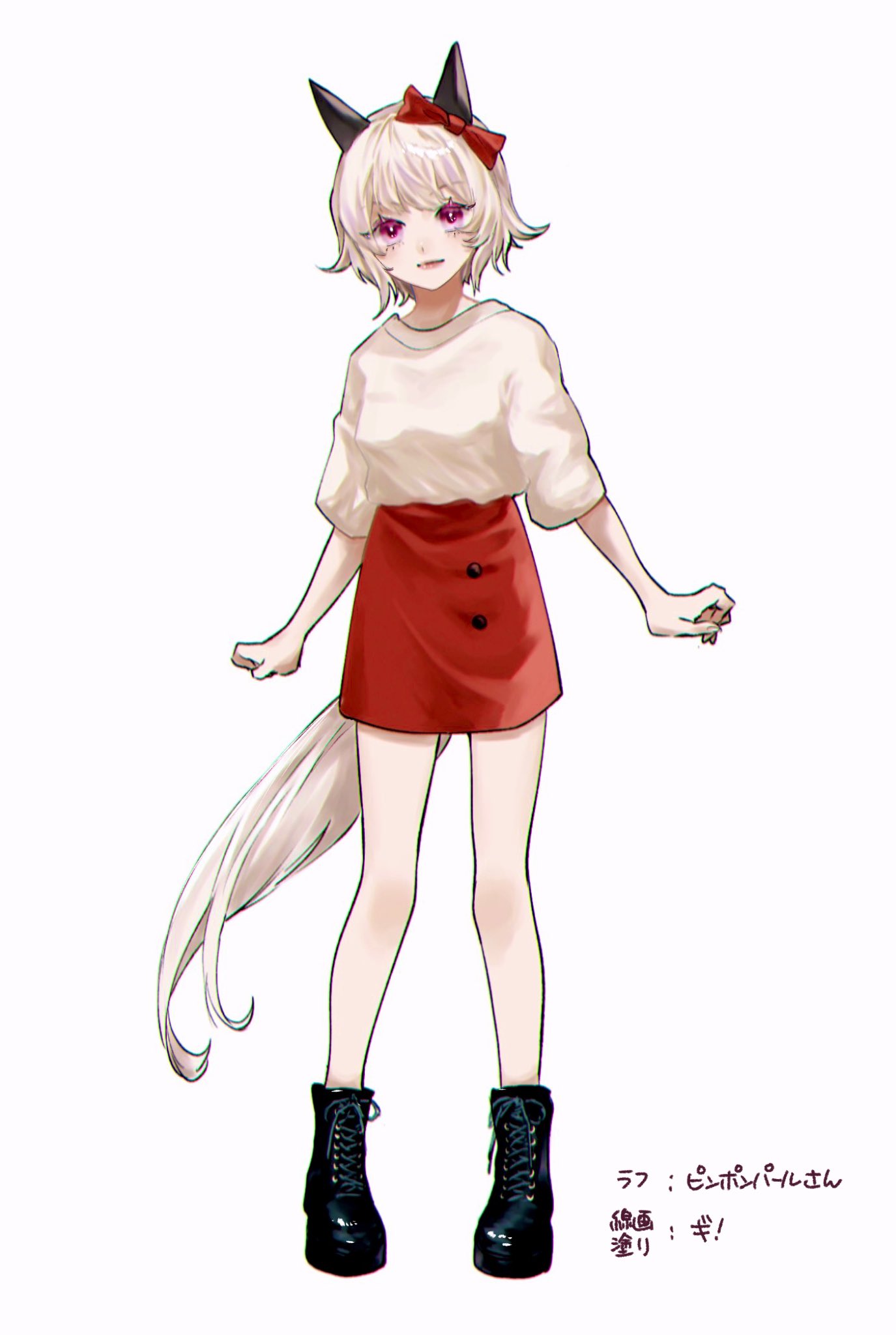 1girl, alternate_costume, animal_ears, bangs, black_footwear, boots, breasts, closed_mouth
