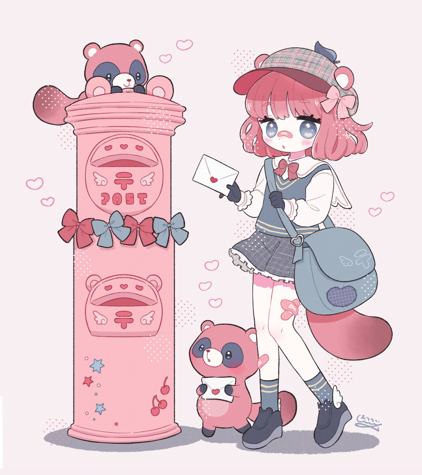 1girl, :o, absurdres, animal_ears, bag, bandaid, bandaid_on_face, bandaid_on_leg