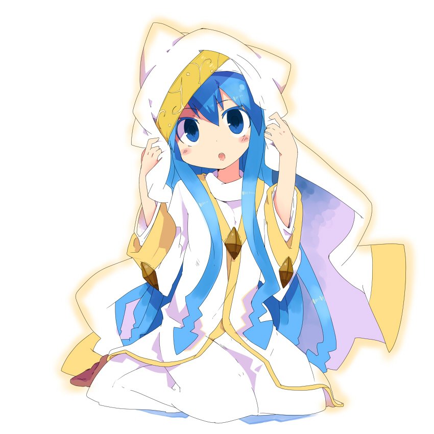 blue_eyes, blue_hair, blush, colored_eyelashes, cosplay, eyelashes, ikamusume, index