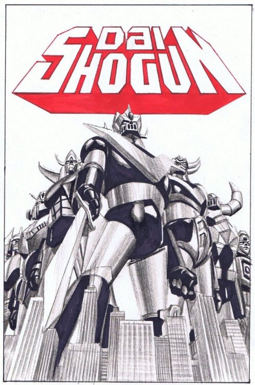 alex_ross, building, choudenji_robo_combattler_v, clenched_hand, combattler_v_(robot), crossover, daikuu_maryuu_gaiking, daimos