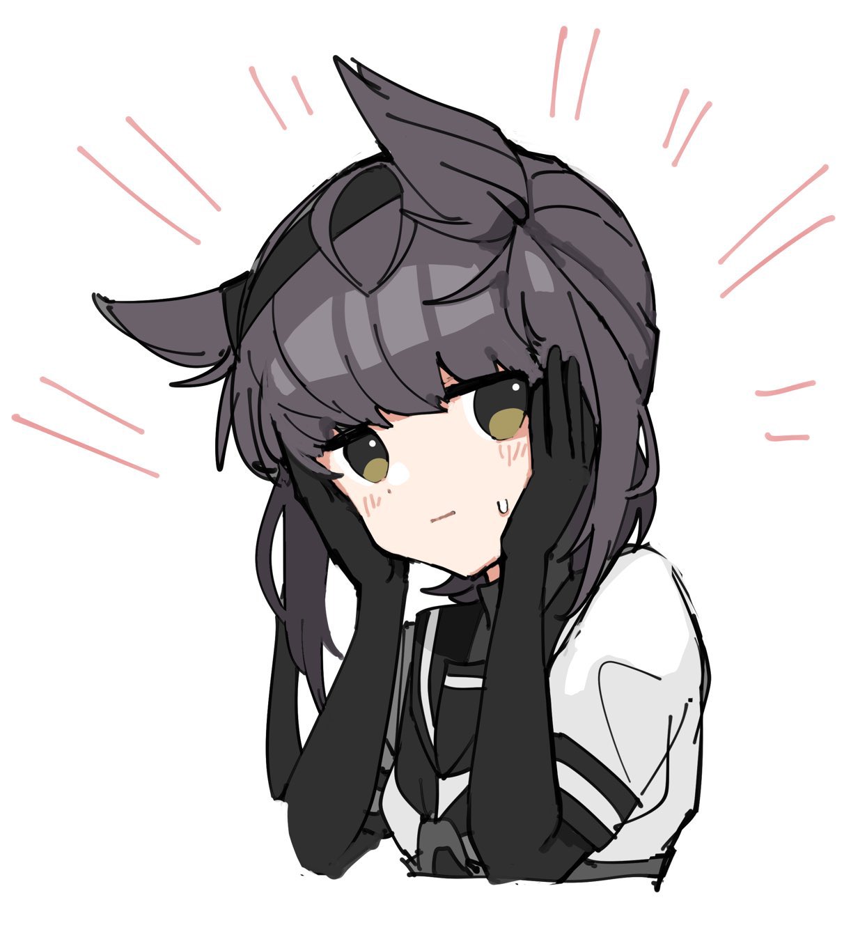 1girl, black_bodysuit, black_neckerchief, bodysuit, brown_eyes, brown_hair, closed_mouth, hachimaki